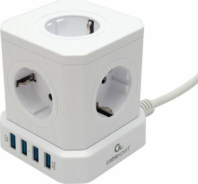 Сетевой фильтр Tower на 5 розеток 3 метра + 4 USB (TWR-5-U4-W-3) – фото 2