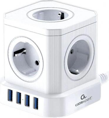 Сетевой фильтр Tower на 5 розеток 3 метра + 4 USB (TWR-5-U4-W-3)