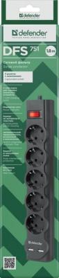 Сетевые фильтры Сетевой фильтр DFS 751 1,8 м 5 розеток 2xUSB 2.1A – фото 2