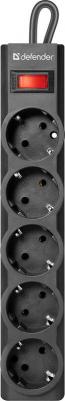Сетевые фильтры Сетевой фильтр ES largo 1,8 м черный 5 розеток (пакет) – фото 2