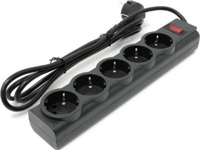 Сетевые фильтры Сетевой фильтр ES largo 1,8 м черный 5 розеток (пакет)