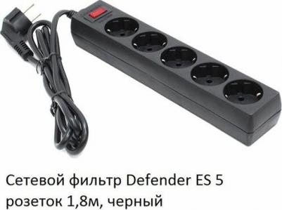 Сетевые фильтры Сетевой фильтр ES largo 1,8 м черный 5 розеток (пакет) – фото 9