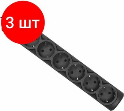 Сетевой фильтр DFS 155 5м, черный, 6 розеток (99496) – фото 1