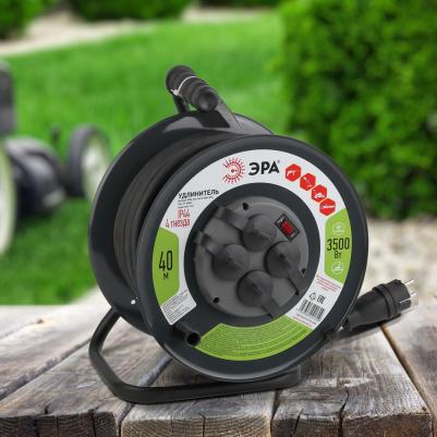 RMx-4es-3x2.5-40m-IP44(KG) Удлинитель силовой RMx-4es-3x2.5-40m-IP44(KG) на металлической катушке c заземлением 4 розетки 40м КГ 3х2.5мм2, цена за 1 – фото 2