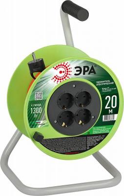 RP-4e-3х0.75-20m Удлинитель силовой RP-4e-3х0.75-20m на пластиковой катушке c заземлением 4 розетки 20м ПВС 3х0,75мм2, цена за 1 шт