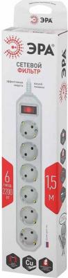 Сетевой фильтр на 6 розеток 1,5 метра (USF-6es-1,5m-W-BOX) – фото 2