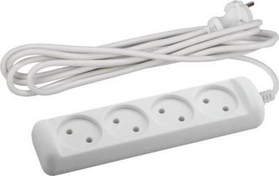 U-5-5m-2x1 Удлинитель электрический U-5-5m-2x1 без заземления 5 розеток 5м ПВС 2x1мм2 10А, цена за 1 шт