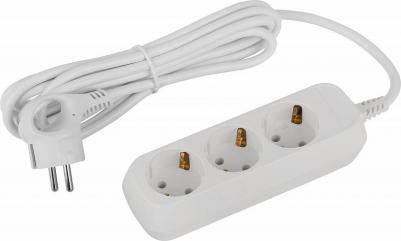 UDL-16-330-E Удлинитель электрический UDL-16-330-E Greenline 3 розетки с заземлением 3м ПВС 3x1мм2, цена за 1 шт