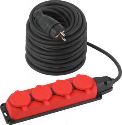 UK-4e-3x1,5-40m-IP44(KG) Удлинитель силовой UK-4e-3x1,5-40m-IP44(KG) с заземлением 4 розетки каучук 40м КГ 3х1,5мм2 IP44, цена за 1 шт – фото 1