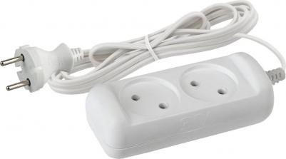 UX-2-3m Удлинитель электрический UX-2-3m без заземления 2 розетки 3м ШВВП 2x0,75мм2 6А, цена за 1 шт – фото 2