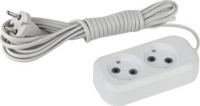 UX-2-3m Удлинитель электрический UX-2-3m без заземления 2 розетки 3м ШВВП 2x0,75мм2 6А, цена за 1 шт