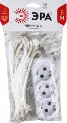 UX-3e-5m Удлинитель электрический UX-3e-5m с заземлением 3 розетки 5м ПВС 3x0,75мм2 10А, цена за 1 шт – фото 2
