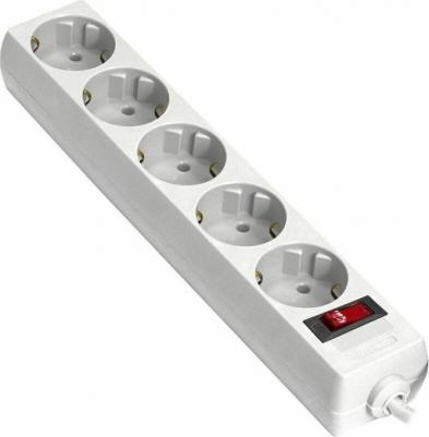 EX279359RUS Удлинитель EC-5-5W 5 розеток, 5м, евровилка, белый