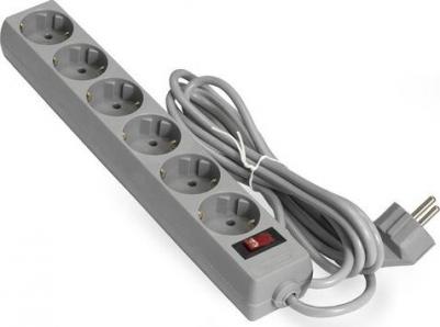 Сетевой фильтр SP-6-1,8, 6 розеток, 1,8 м, Grey – фото 2