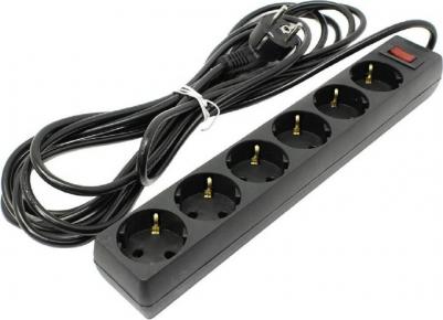 Сетевой фильтр SP-6-5, 6 розеток, 5 м, Black – фото 2
