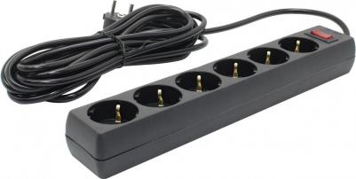 Сетевой фильтр SP-6-5, 6 розеток, 5 м, Black – фото 3