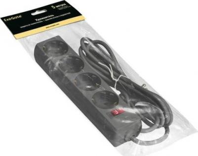 удлинитель (279398) - 4 роз -5 м-черный – фото 4