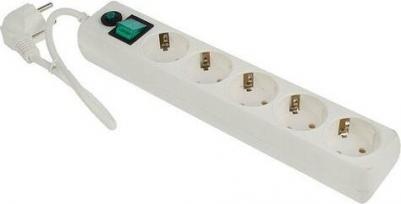 Сетевой фильтр 5 розеток, 0.5 м, 10 А, 2200 Вт, белый – фото 5