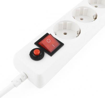Сетевой фильтр ECL-6-W-1.8 на 6 розеток 1.8 метра – фото 1