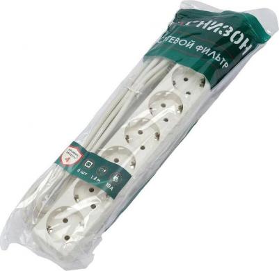 Сетевой фильтр ECL-6-W-1.8 на 6 розеток 1.8 метра – фото 2