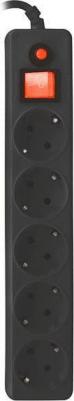 Сетевой фильтр EHLB-5, 5 розеток, 1,4 м, Black – фото 9