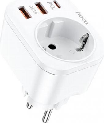 Сетевой фильтр NS3 White 1 гнездо плюс PD 20W плюс 2USB QC3.0 18W белый – фото 9