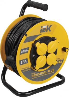 катушка Удлинитель на катушке пластик УК20 ПВС 3x1.5 20 м 16А 3500 Вт IP44 с заземлением 4 розетки WKP15-16-04-20-44 – фото 3