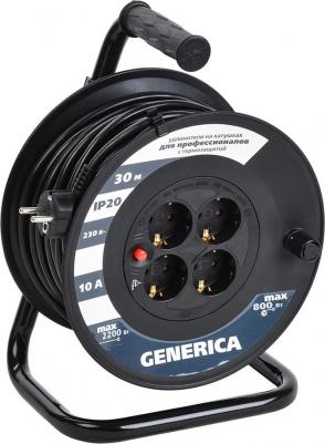 Катушка УК30 с т/з 4 места 2P PE/30м 3х1,0мм2 GENERICA – фото 1