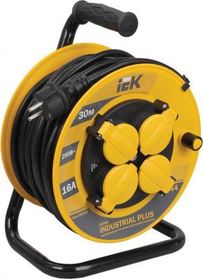 Катушка УК30 с термозащитой 4 места 2P+PE/30м 3х1,5мм2 IP44 INDUSTRIAL PLUS, цена за 1 шт – фото 4