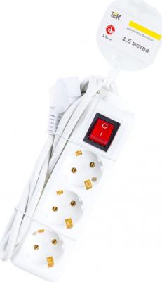 Удлинитель У03К-выкл. 3 места 2P+PE/1,5м 3х1мм2 16А/250В, цена за 1 шт – фото 3