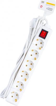 Удлинитель У06К-выкл. 6 мест 2P+PE/3м 3х1мм2 16А/250В, цена за 1 шт