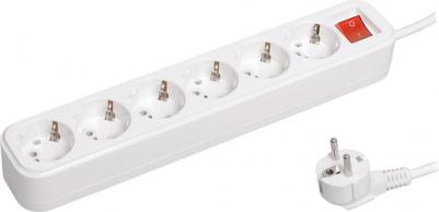 Удлинитель У06К-выкл. 6 мест 2P+PE/3м 3х1мм2 16А/250В, цена за 1 шт – фото 1