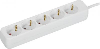 UMA Удлинитель У05 5 мест 2P+PE 5м 3х1мм2 10А белый, цена за 1 шт