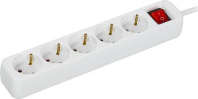 UMA Удлинитель У05К 5 мест 2P+PE 3м 3х1,5мм2 16А белый, цена за 1 шт