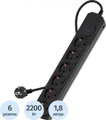 Сетевой фильтр BK-6-EU-1.8-10-B 6 розеток 1.8 м (1804735) – фото 13