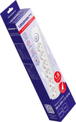 Сетевой фильтр BK-6-UPS-1.8-10-W, 1.8м, белый – фото 9