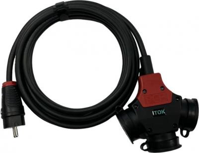 Удлинитель силовой i-CONNECT-PRO-SU-KG-325-3-44-40 тип SU серии iCONNECT PRO с заземлением КГтп-ХЛ 3х2,5 мм 3 гнездa IP44 ГОСТ 40 м – фото 1