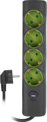 Удлинители бытовые с заземлением и выключателем / ET-04-300G удлинитель бытовой с выключателем, цена за 1 шт – фото 1