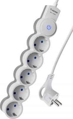 Удлинитель, 5-розеток, 5 м, белый (YKsm5m-5g-Z-V10A-W) – фото 1