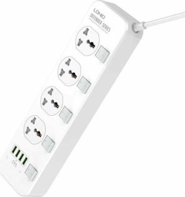 Сетевой фильтр SC4408, 4 розетки, 2 м, White – фото 5