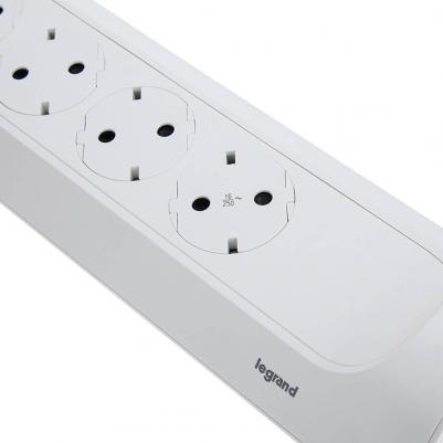Удлинитель угловой с заземлением 4 розетки с кабелем 1 м, цвет: белый, арт. 694501 – фото 2