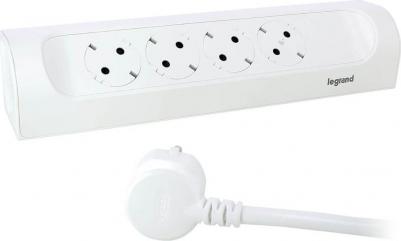 Удлинитель угловой с заземлением 4 розетки с кабелем 1 м, цвет: белый, арт. 694501