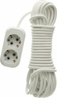 Удлинитель сетевой плоский 2 гнезда на 10м с заземлением – фото 2