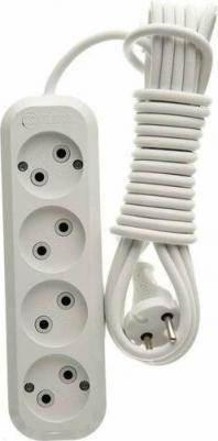Удлинитель сетевой плоский 4 гнезда на 2м