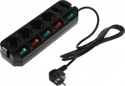 Сетевые фильтры Сетевой фильтр A10 1.6м (6 розеток) черный – фото 2