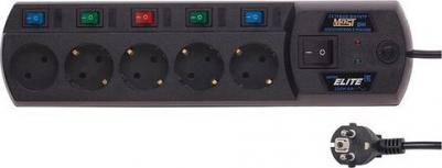 Сетевые фильтры Сетевой фильтр EHV 5м (5 розеток) черный – фото 8