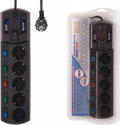Сетевые фильтры Сетевой фильтр EHV 5м (5 розеток) черный