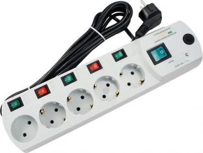 Сетевые фильтры Сетевой фильтр EHV 5м (5 розеток) черный – фото 12