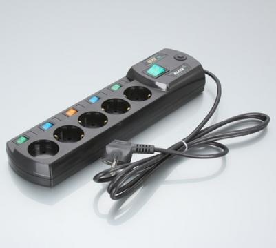 Сетевые фильтры Сетевой фильтр ERG 5м (5 розеток) черный – фото 4