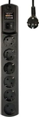 Сетевые фильтры Сетевой фильтр HPw 2м (6 розеток) черный – фото 1